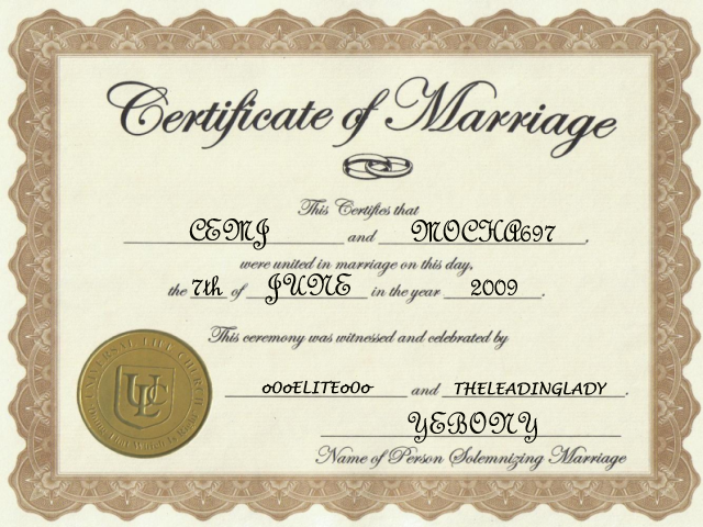 Fake Marriage Certificate Free