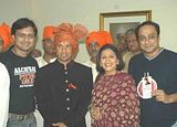Sunil Barve, Sachin Tendulkar, Vandana Gupte & Sachin Khedekar at the Radio Surabhi-MSN tie up function