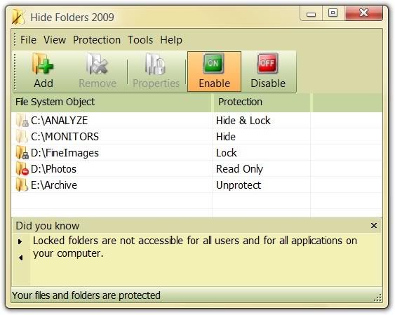 Hide Any Folder Vista