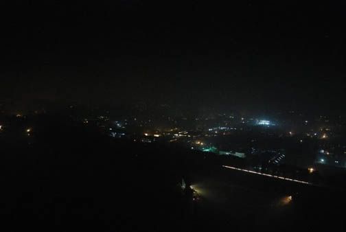 north korea at night compared to south korea. Seoul at night. South Korea is