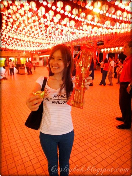 Happy chinese new year wish- Red lanterns all over 天后宫