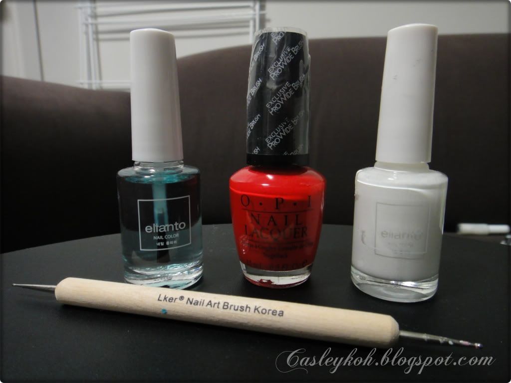 Time for manicure using OPI off with her red!!!