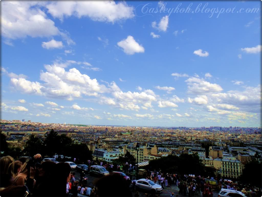 View from top of hill Montmartre