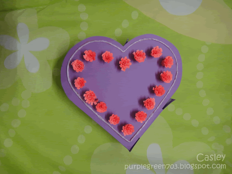 Glow in the dark birthday card- love shaped