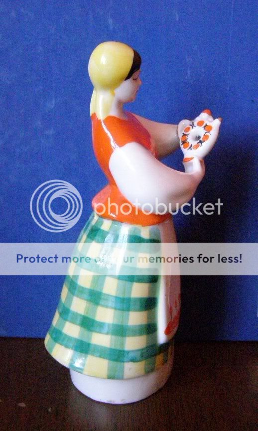 SOVIET POLONNE PORCELAIN FIGURINE GIRL & UKRAINIAN JUG  